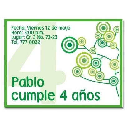 Invitaciones de cumpleaños