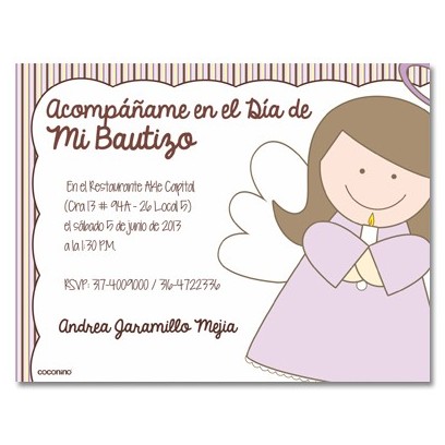 Invitaciones de Bautizo