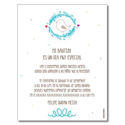 Invitaciones de Bautizo