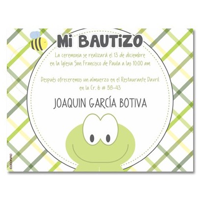 Invitaciones de Bautizo