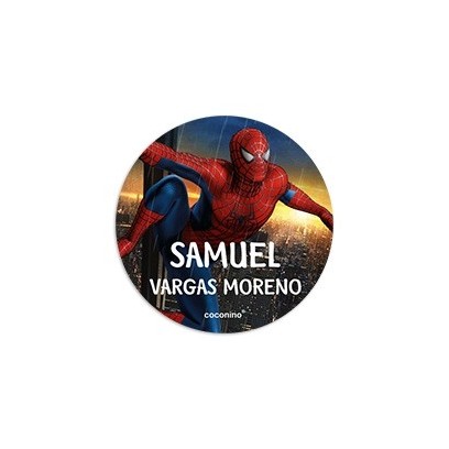 EAR0044 - Round adhesive labels - Spiderman