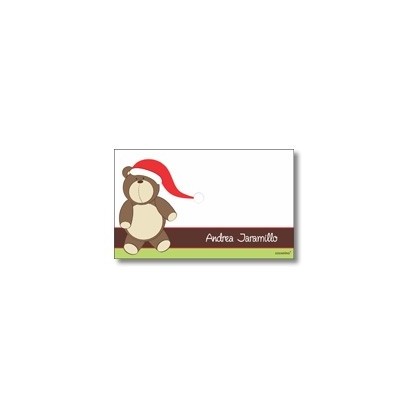 Tarjeta de navidad - Oso de peluche