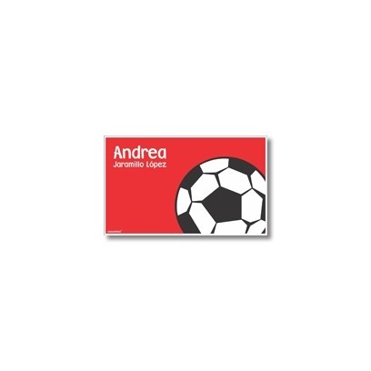 p6210 rojo - Tarjetas de presentación - Fútbol