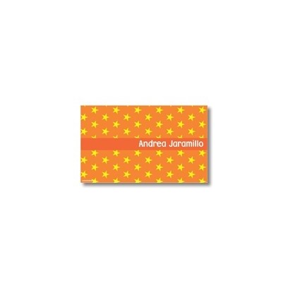 p0208 naranja - Tarjetas de presentación - Estrellas