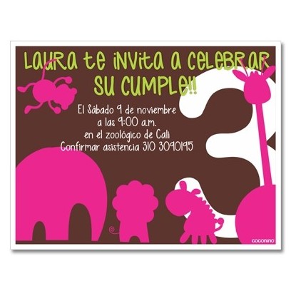 c0204 - Invitaciones de cumpleaños - Safari