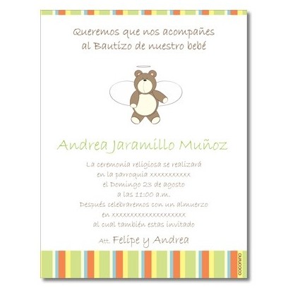 Invitaciones de Bautizo Invitaciones de Bautizo