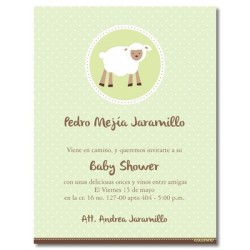 b0010 S Verde - Invitaciones - baby shower