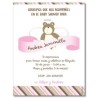 b0012 S Rosado - Invitaciones - Baby Shower Oso