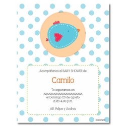 b0015 S Azul- Invitaciones - Baby Shower