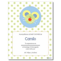 b0016 S Verde - Invitaciones - Baby Shower