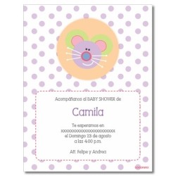 b0016 S Violeta - Invitaciones - Baby Shower Raton