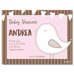 b0036 S Rosado - Invitaciones - Baby Shower 