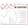 b0056 B Rosado - Invitaciones - Bautizo