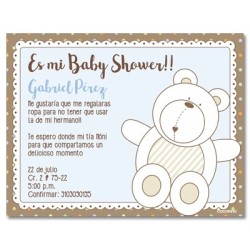 b0035 S Azul - Invitaciones - Baby Shower 