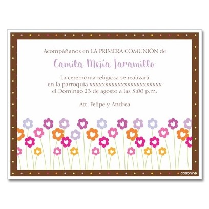 b0017 C Violeta - Invitaciones Primera Comunion