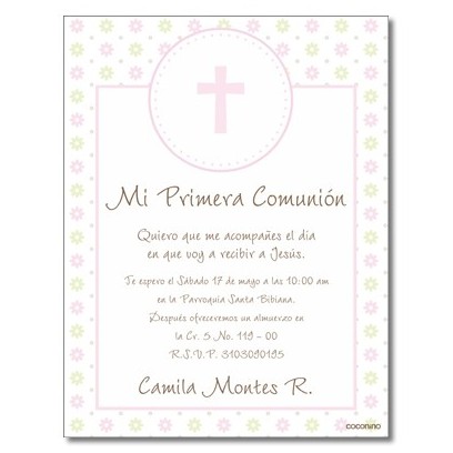 b0022 C - Invitaciones Primera Comunion