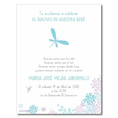 b0061 B - Invitaciones - Bautizo