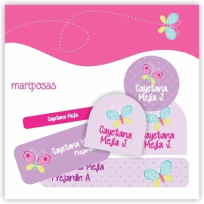 vc0021 - Kit Marca tus cosas - Mariposas