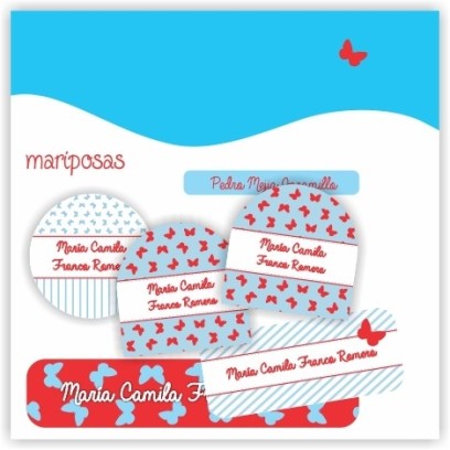 vc0025 - Kit Marca tus cosas - Mariposas