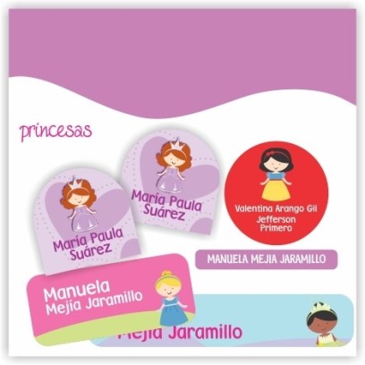 vc0030 - Kit Marca tus cosas - Princesas