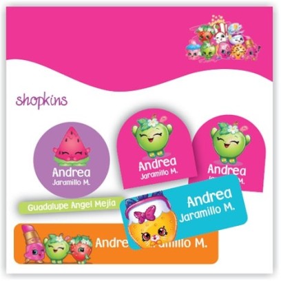 vc0039 - Kit Marca tus cosas - Shopkins