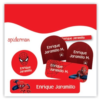 vc0062 - Kit Marca tus cosas - Spiderman