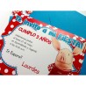 c0258 - Invitaciones de cumpleaños - cerdito