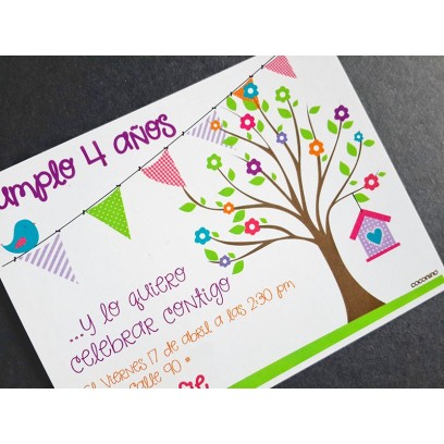 c0278 - Invitaciones de cumpleaños - Árbol